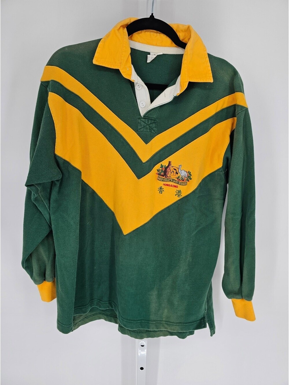 Vintage Ned Kelly's Last Stand Hong Kong Long Sleeve Shirt Men Size L